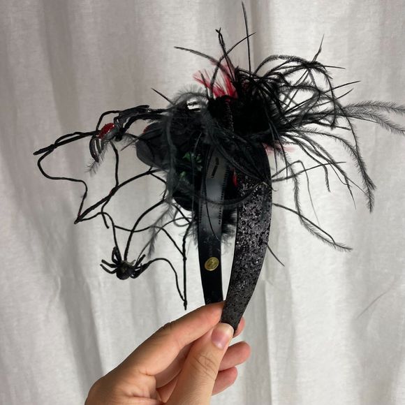 Spiderweb Head Piece Headband Halloween Costume Cobweb - Picture 3 of 11